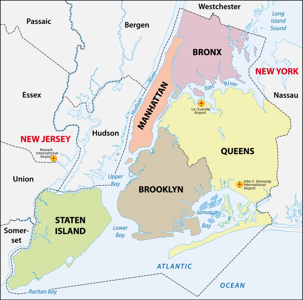 5 Boroughs of New York City